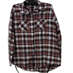 Classic Plaid Button Down Shirt - Red and Black Size 2X